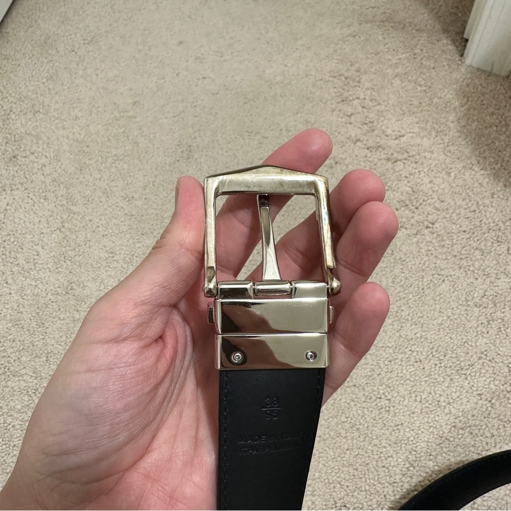 Burberry REVERSIBLE LONDON CHECK AND LEATHER BELT - Picture 11 of 14